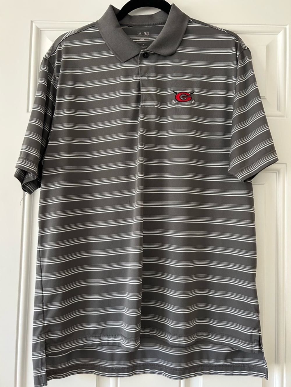 adidas Gray Striped UGA Polo